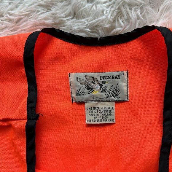 Duck Bay Orange Hunting Vest OS M-XL - Picture 2 of 2